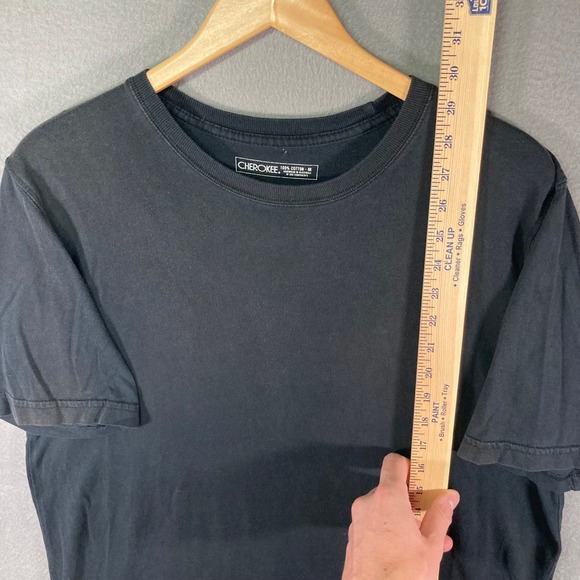 Mens‎ Cherokee Crew Neck Short Sleeve T-Shirt Cotton Basic Casual Black M Grunge - Picture 6 of 10